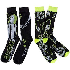 2 Pairs Beetlejuice Socks